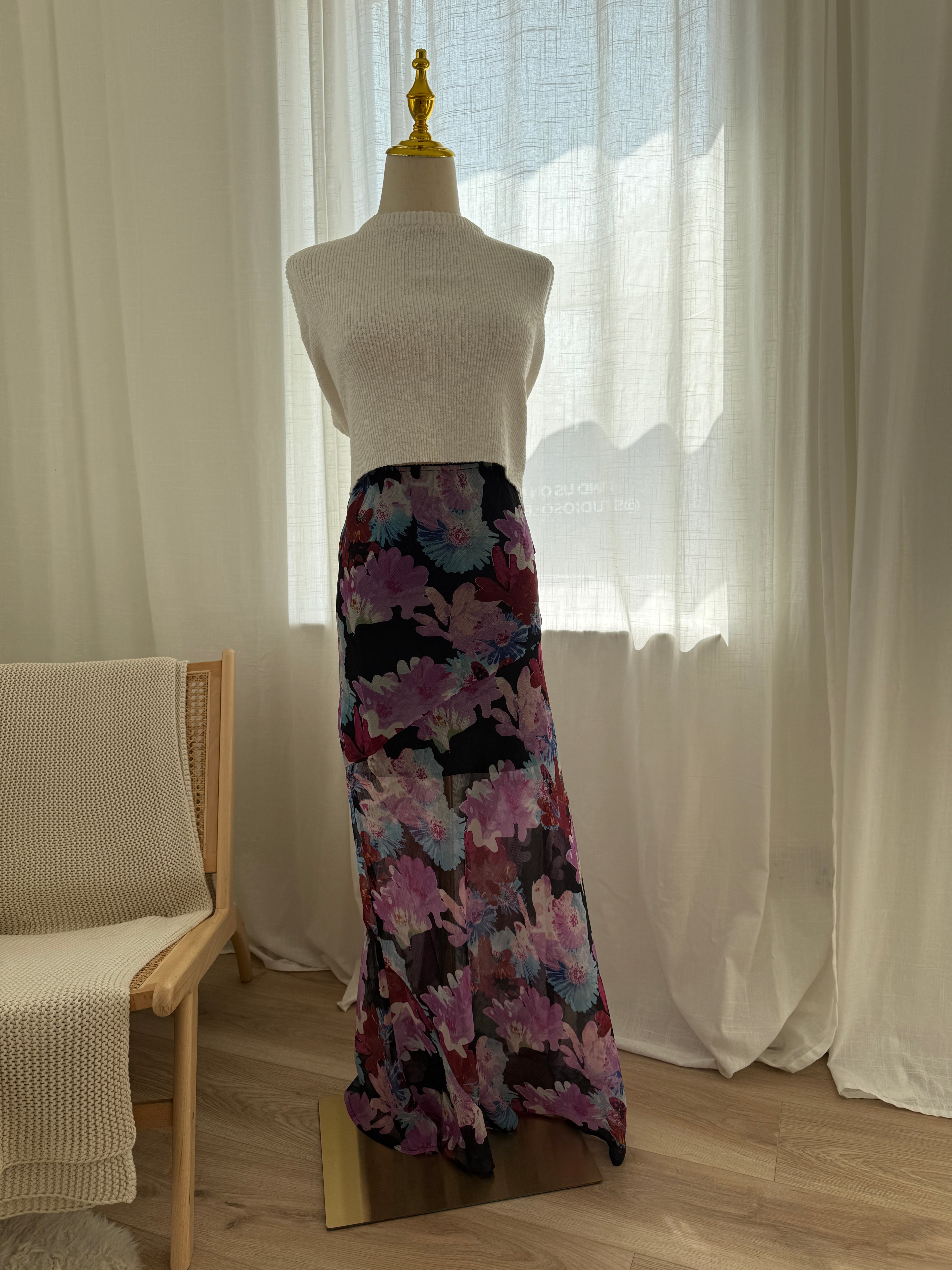 Topshop Sheer Floral Maxi Skirt – Brand New with Tags, Size 6