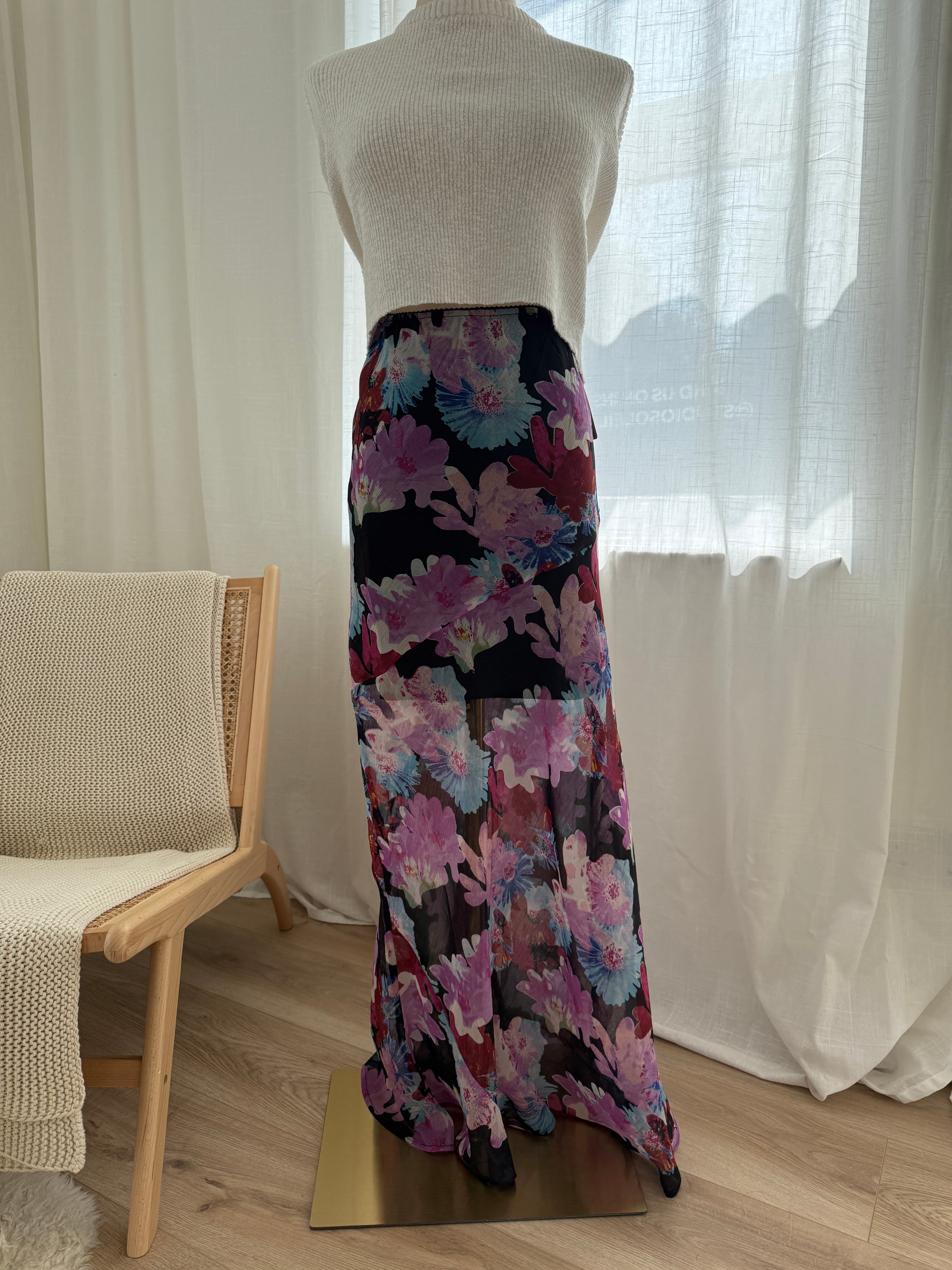 Topshop Sheer Floral Maxi Skirt – Brand New with Tags, Size 6