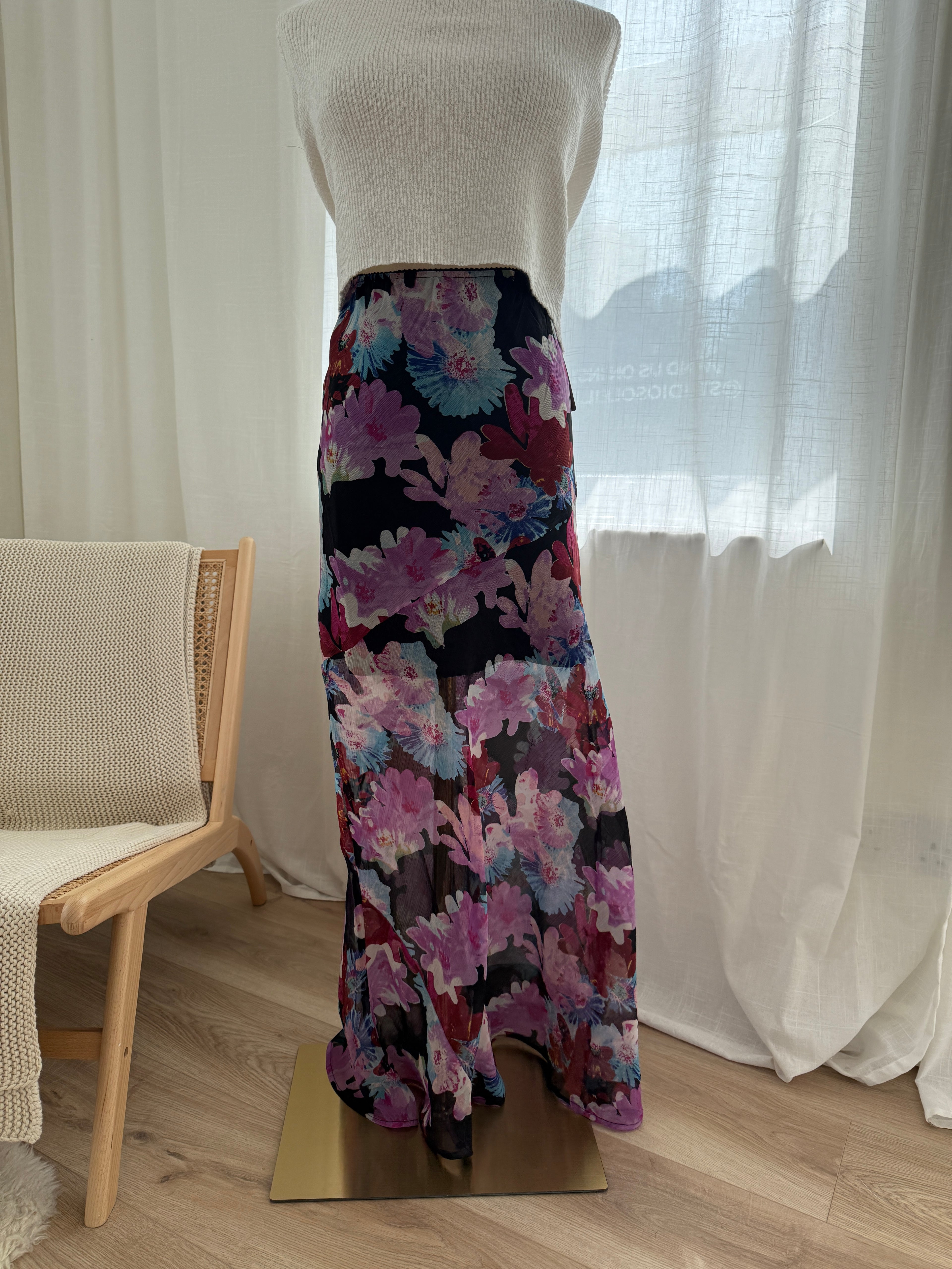 Topshop Sheer Floral Maxi Skirt – Brand New with Tags, Size 6