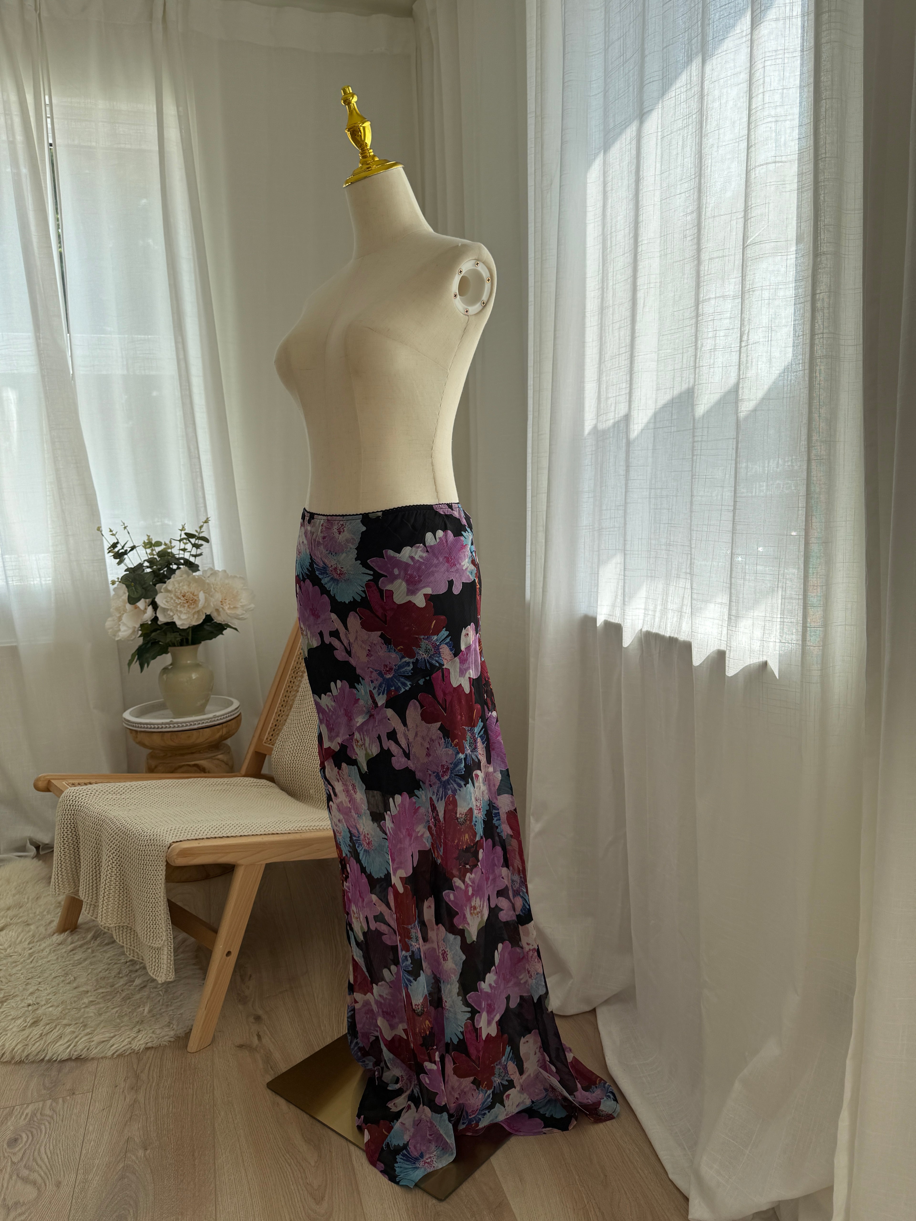 Topshop Sheer Floral Maxi Skirt – Brand New with Tags, Size 6