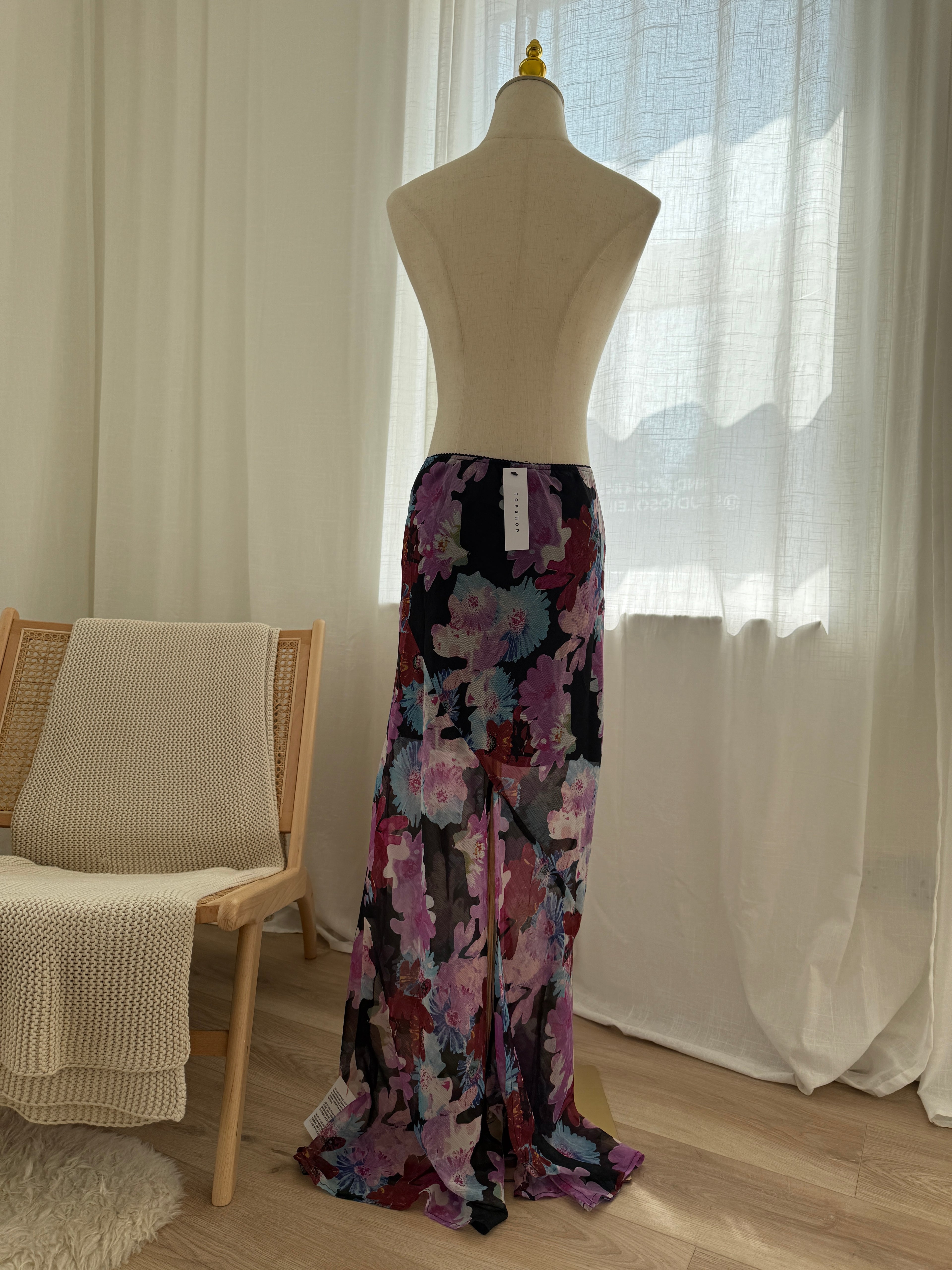 Topshop Sheer Floral Maxi Skirt – Brand New with Tags, Size 6