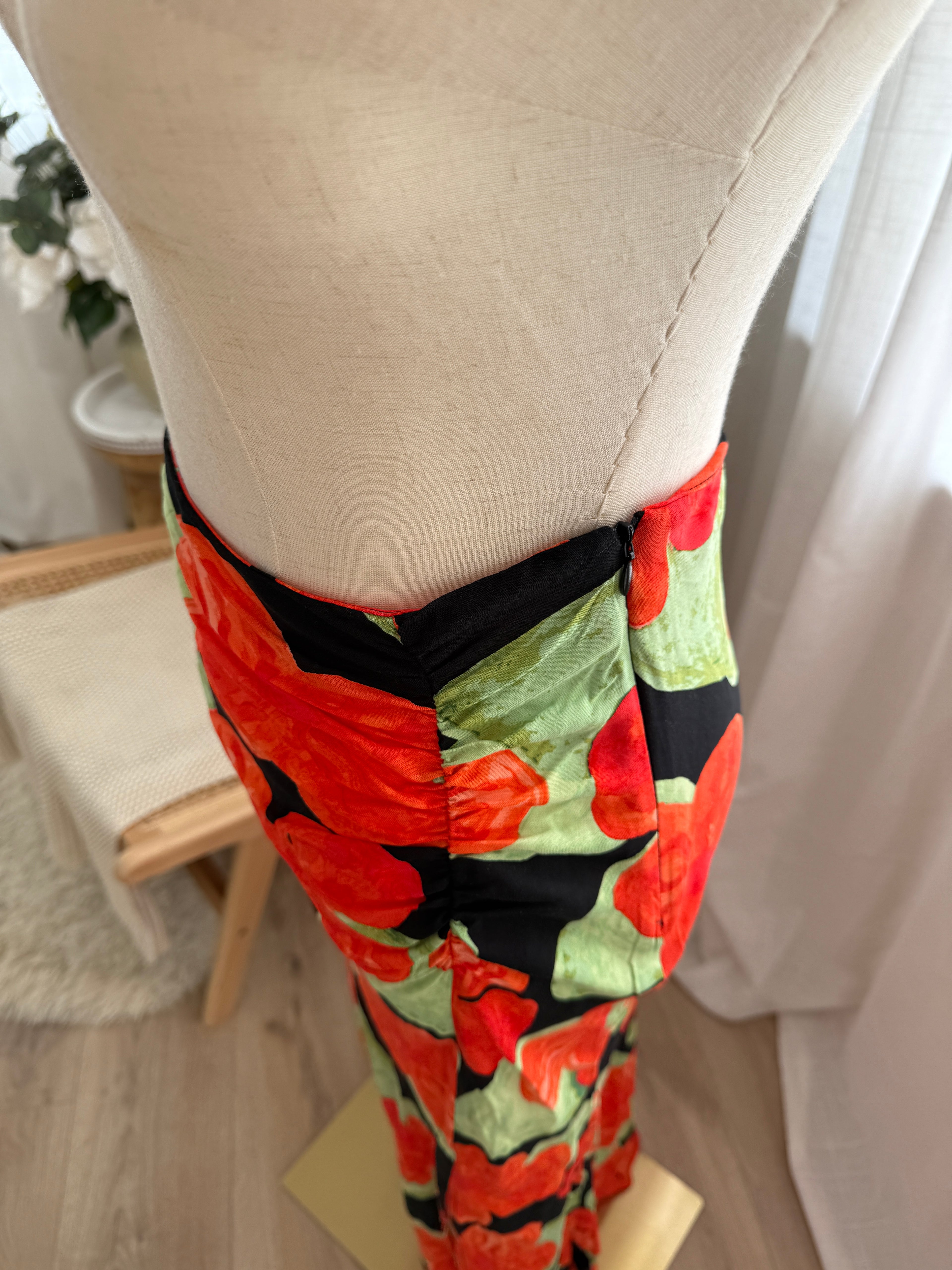 Topshop Floral Maxi Skirt with Side Split – Brand New with Tags, UK 6