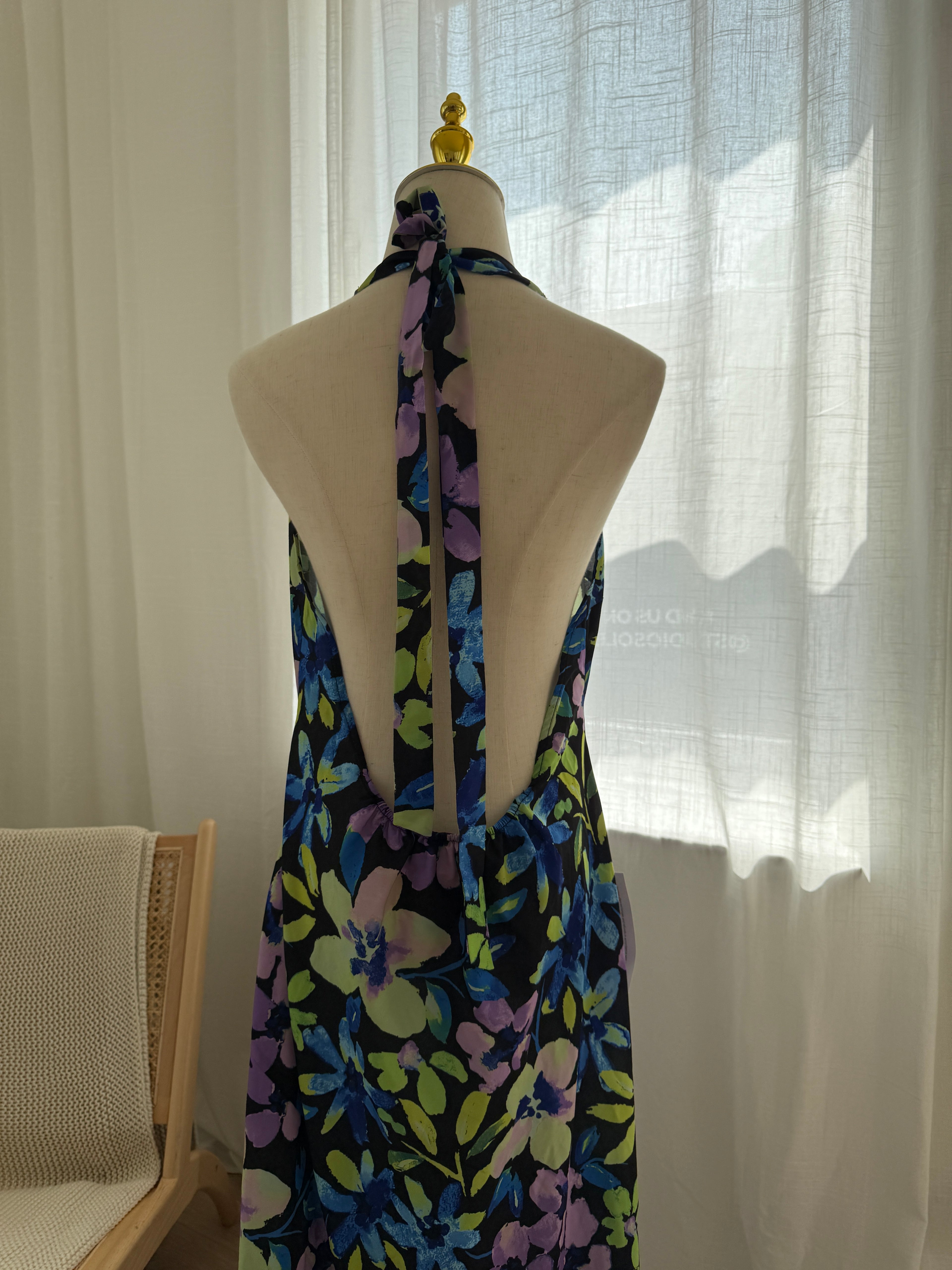 Topshop Floral Halter Neck Maxi Dress – Brand New with Tags, Size 18