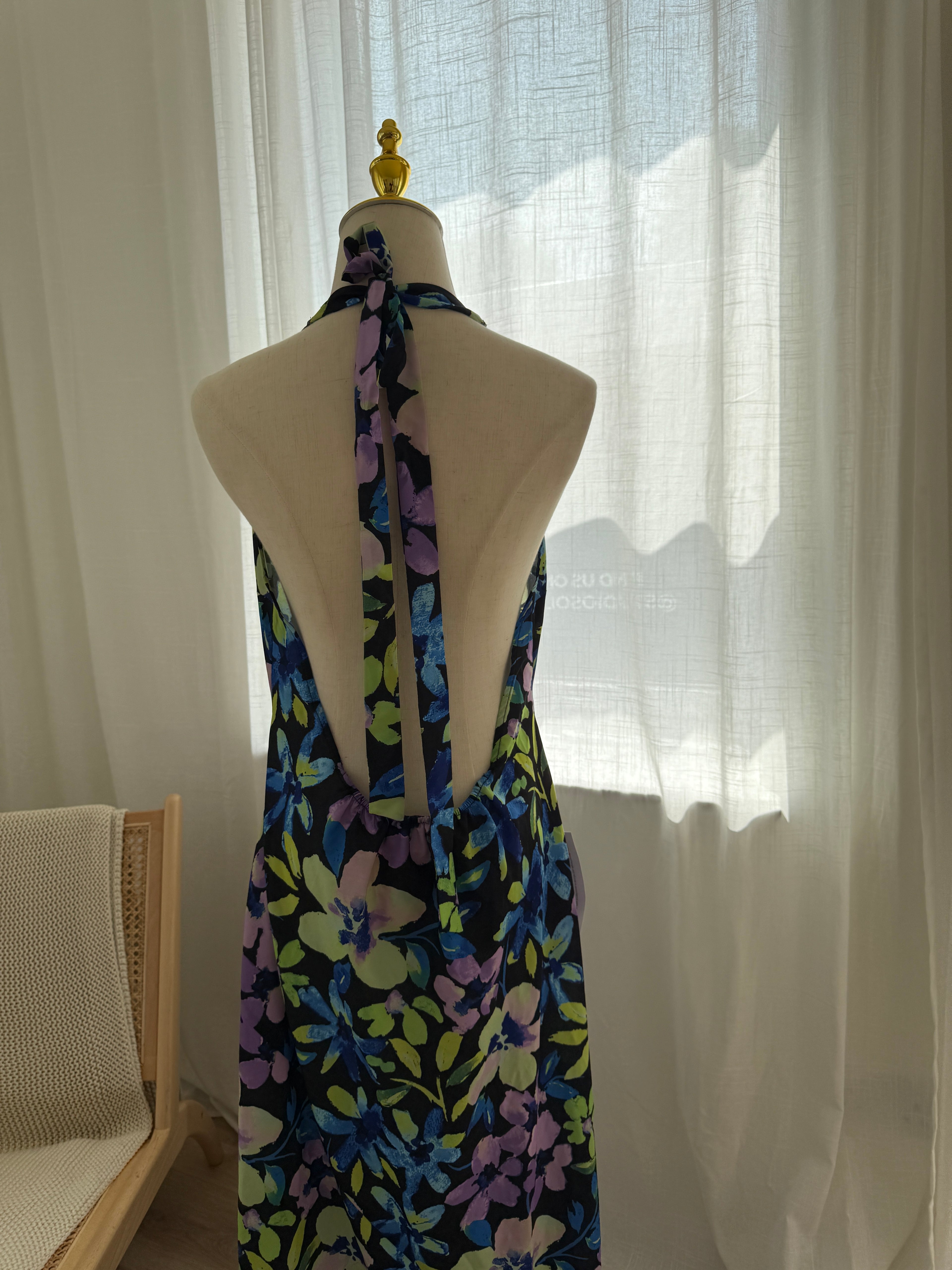Topshop Floral Halter Neck Maxi Dress – Brand New with Tags, Size 18