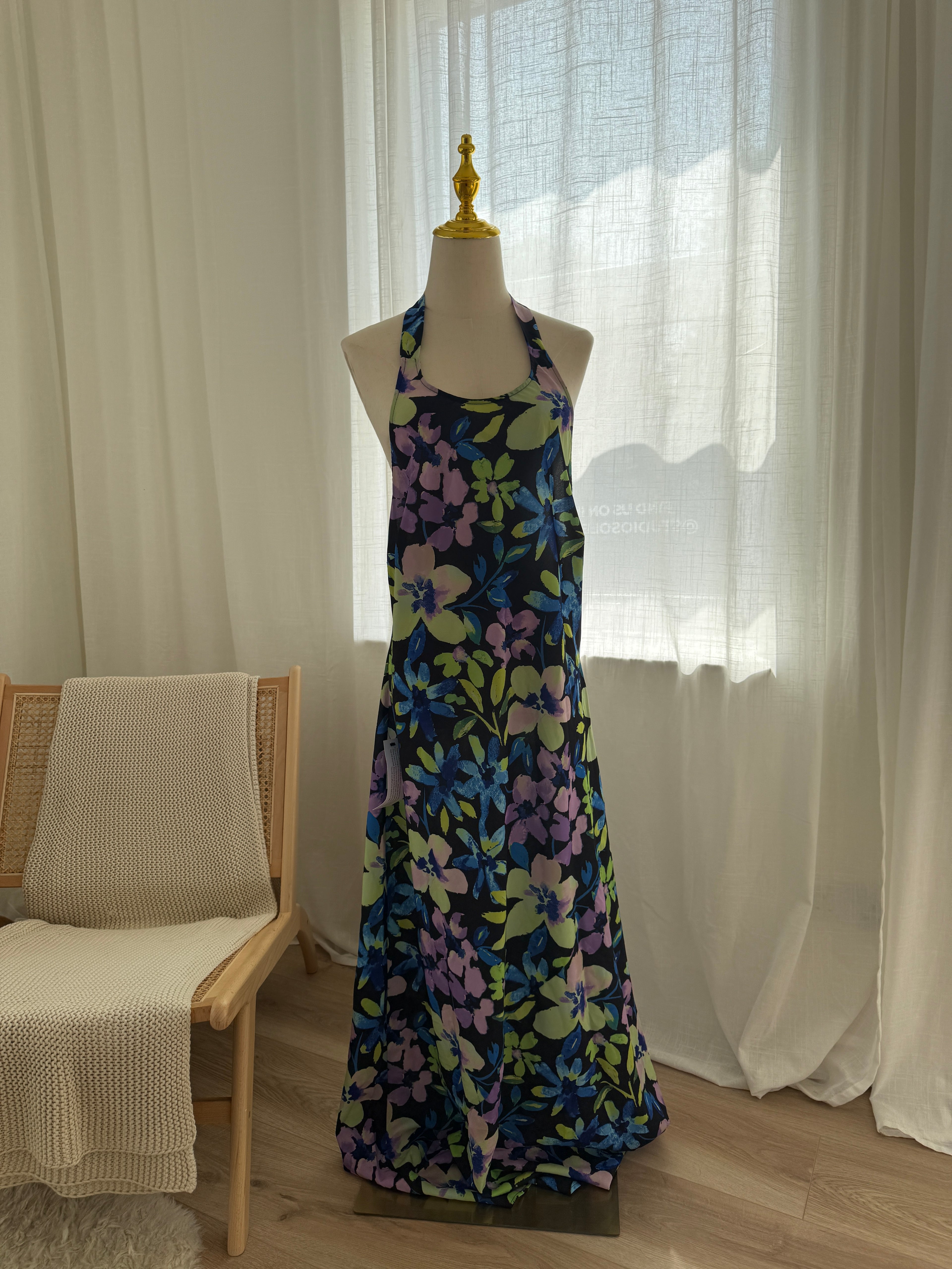 Topshop Floral Halter Neck Maxi Dress – Brand New with Tags, Size 18