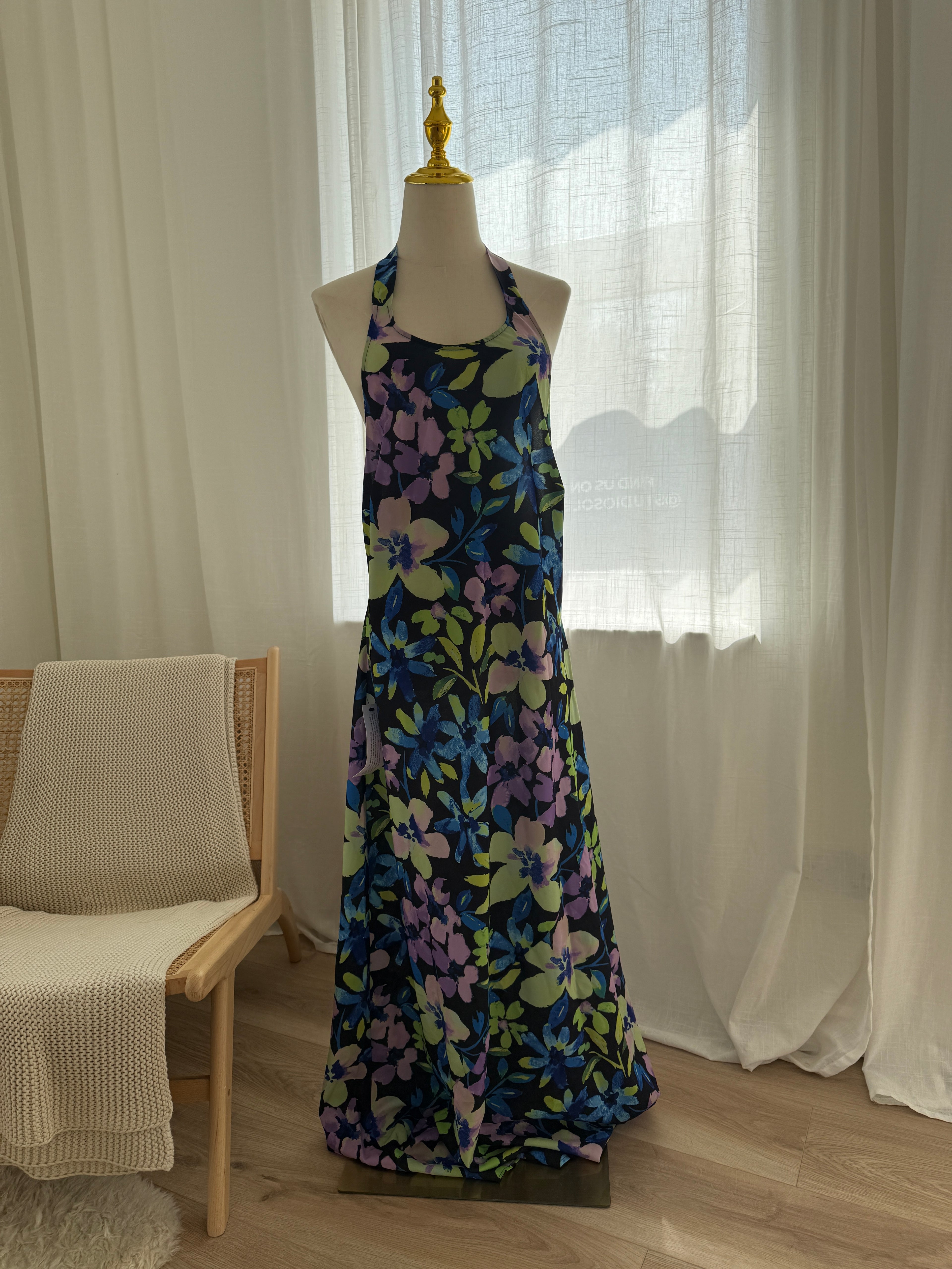 Topshop Floral Halter Neck Maxi Dress – Brand New with Tags, Size 18