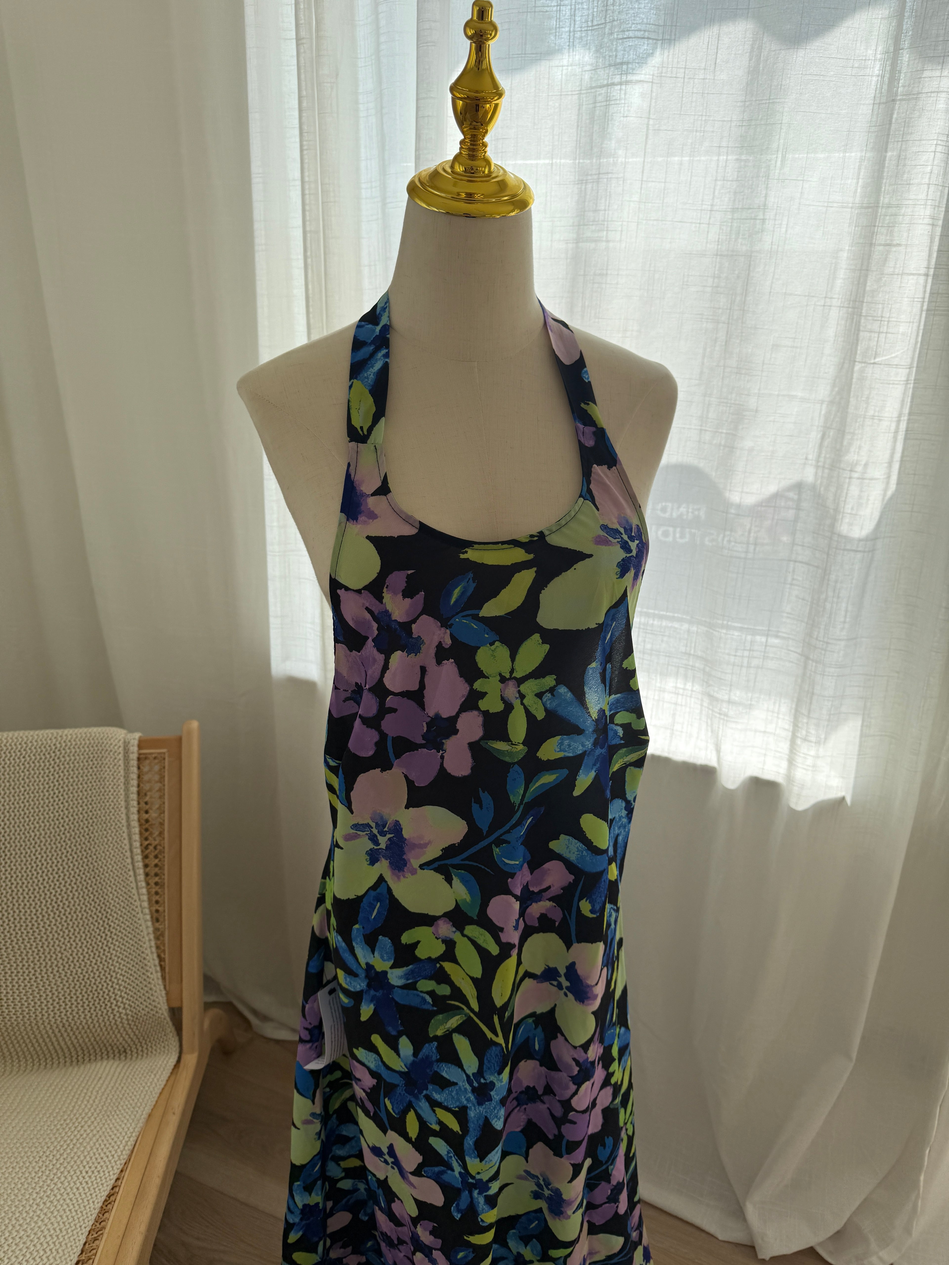 Topshop Floral Halter Neck Maxi Dress – Brand New with Tags, Size 18