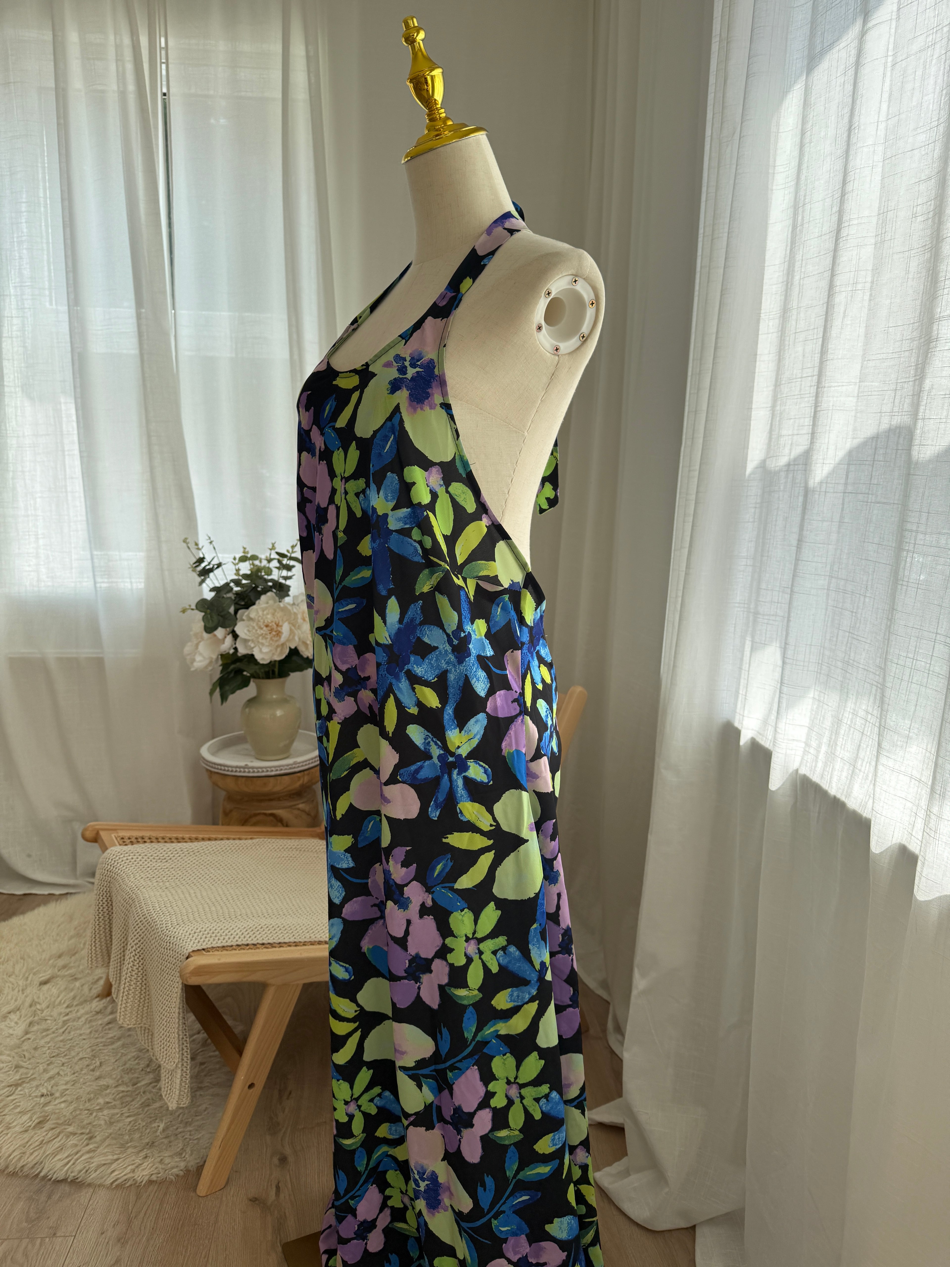 Topshop Floral Halter Neck Maxi Dress – Brand New with Tags, Size 18